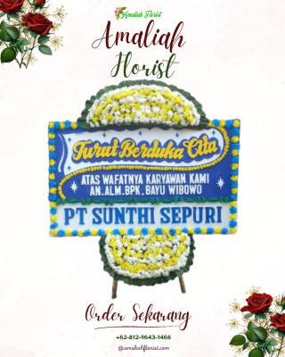 Papan Bunga Duka di Melong